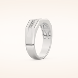 0.17 TCW Round Shaped Moissanite Channel Setting Men's Wedding Band