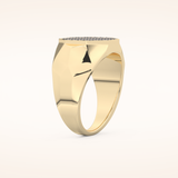 0.43 TCW Round Shaped Moissanite Multi Stone Men's Wedding Band