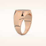 0.43 TCW Round Shaped Moissanite Multi Stone Men's Wedding Band