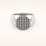 0.43 TCW Round Shaped Moissanite Multi Stone Men's Wedding Band