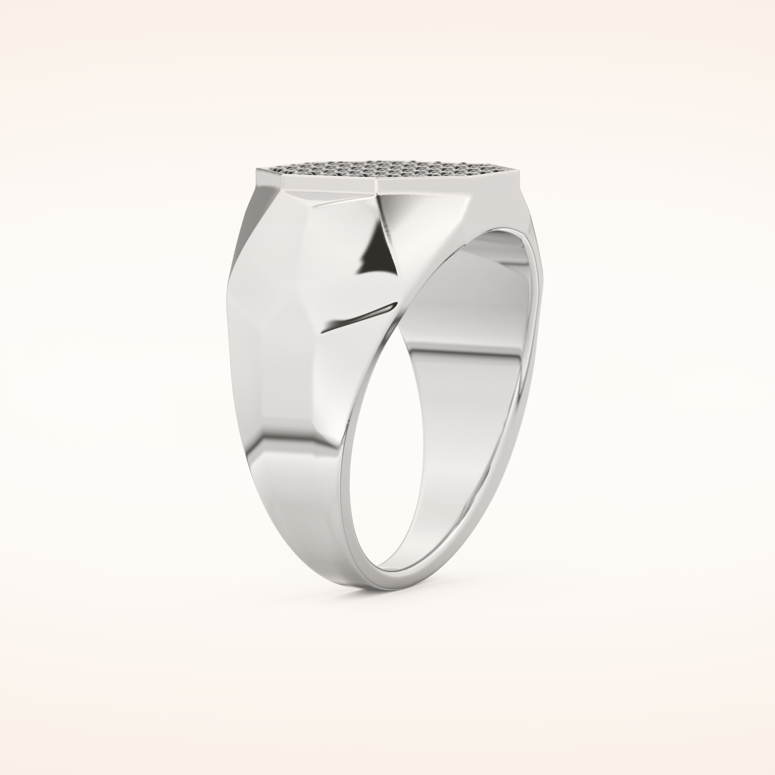 0.43 TCW Round Shaped Moissanite Multi Stone Men's Wedding Band