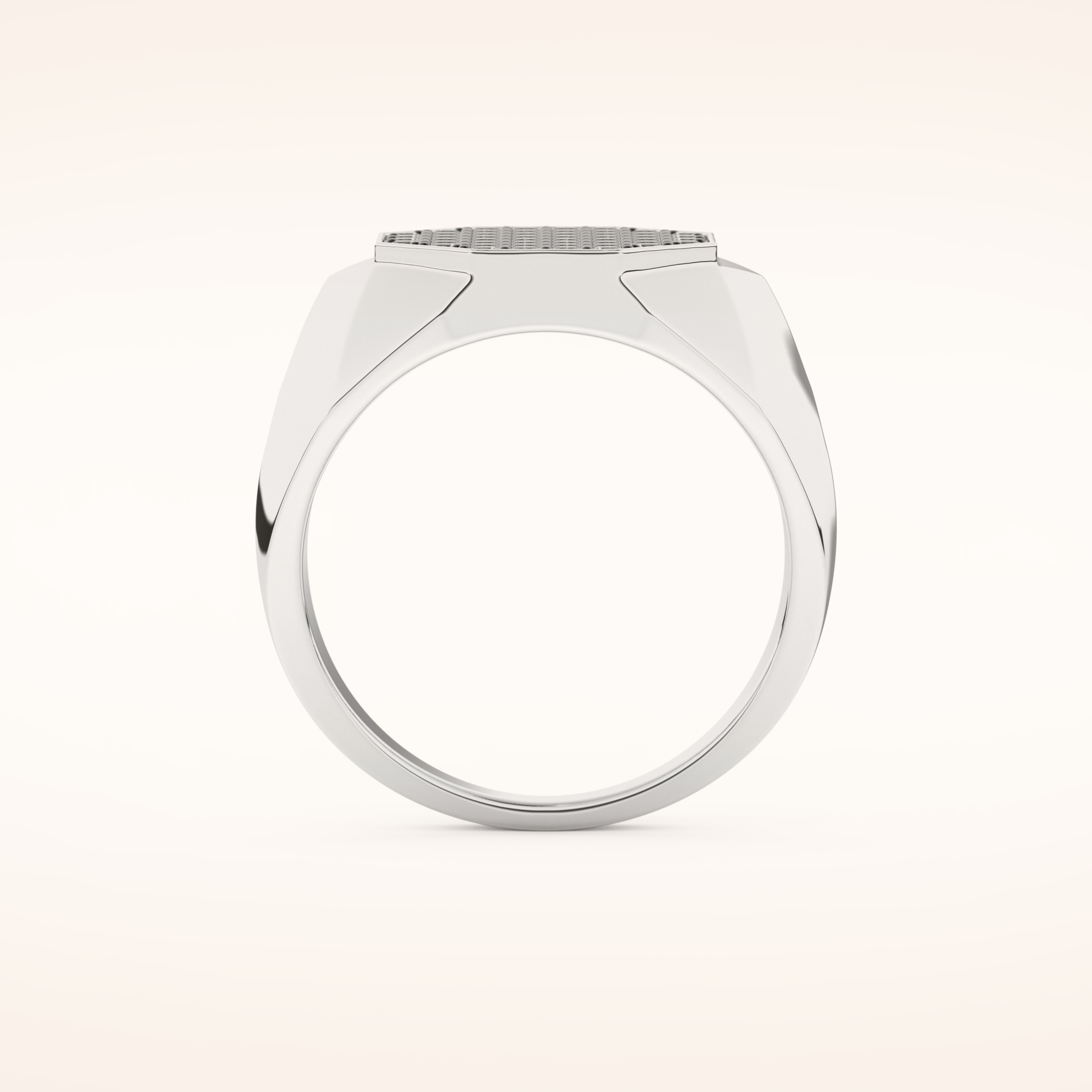 0.43 TCW Round Shaped Moissanite Multi Stone Men's Wedding Band