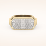 0.85 TCW Round Shaped Moissanite Multi Stone Men's Wedding Band