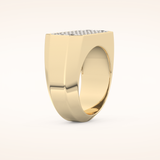 0.85 TCW Round Shaped Moissanite Multi Stone Men's Wedding Band