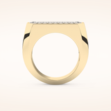 0.85 TCW Round Shaped Moissanite Multi Stone Men's Wedding Band