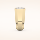 0.85 TCW Round Shaped Moissanite Multi Stone Men's Wedding Band