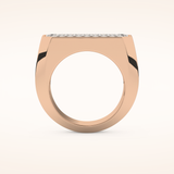 0.85 TCW Round Shaped Moissanite Multi Stone Men's Wedding Band