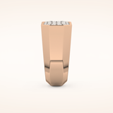 0.85 TCW Round Shaped Moissanite Multi Stone Men's Wedding Band