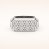 0.85 TCW Round Shaped Moissanite Multi Stone Men's Wedding Band