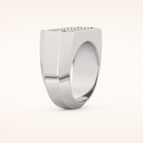 0.85 TCW Round Shaped Moissanite Multi Stone Men's Wedding Band