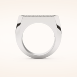 0.85 TCW Round Shaped Moissanite Multi Stone Men's Wedding Band