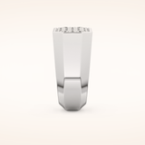 0.85 TCW Round Shaped Moissanite Multi Stone Men's Wedding Band