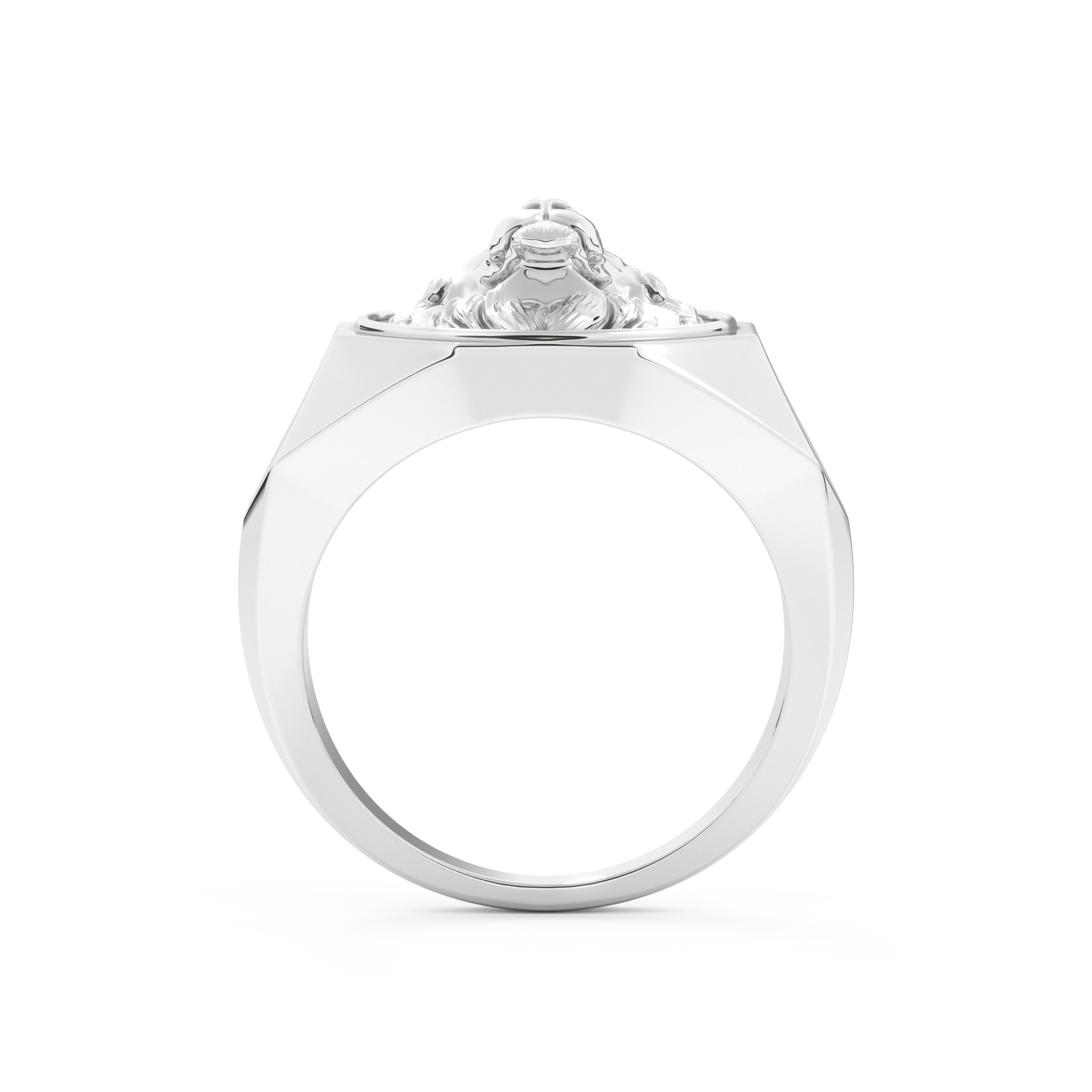 Emerald Solitaire Lab Grown Diamond Engagement Ring