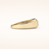 0.5 CT East West Oval Shaped Moissanite Solitaire Men's Wedding Band