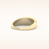 0.5 CT East West Oval Shaped Moissanite Solitaire Men's Wedding Band