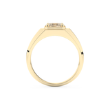 East West Oval Solitaire Lab Grown Diamond Men's Engagement Ring