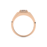 East West Oval Solitaire Lab Grown Diamond Men's Engagement Ring