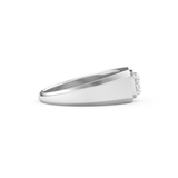East West Oval Solitaire Lab Grown Diamond Men's Engagement Ring