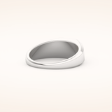 0.5 CT East West Oval Shaped Moissanite Solitaire Men's Wedding Band