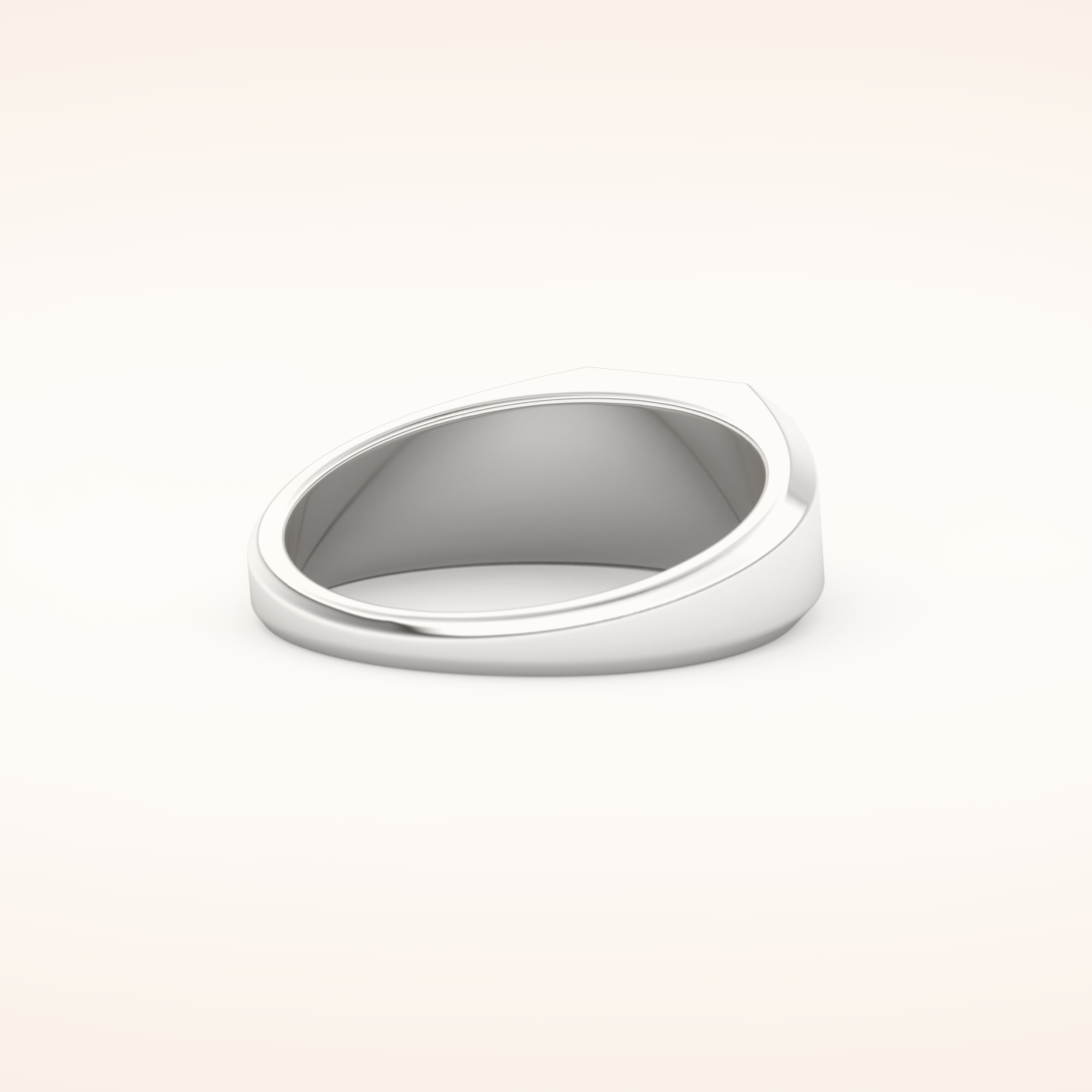0.5 CT East West Oval Shaped Moissanite Solitaire Men's Wedding Band