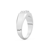 East West Oval Solitaire Lab Grown Diamond Men's Engagement Ring