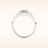 0.5 CT East West Oval Shaped Moissanite Solitaire Men's Wedding Band