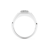 East West Oval Solitaire Lab Grown Diamond Men's Engagement Ring