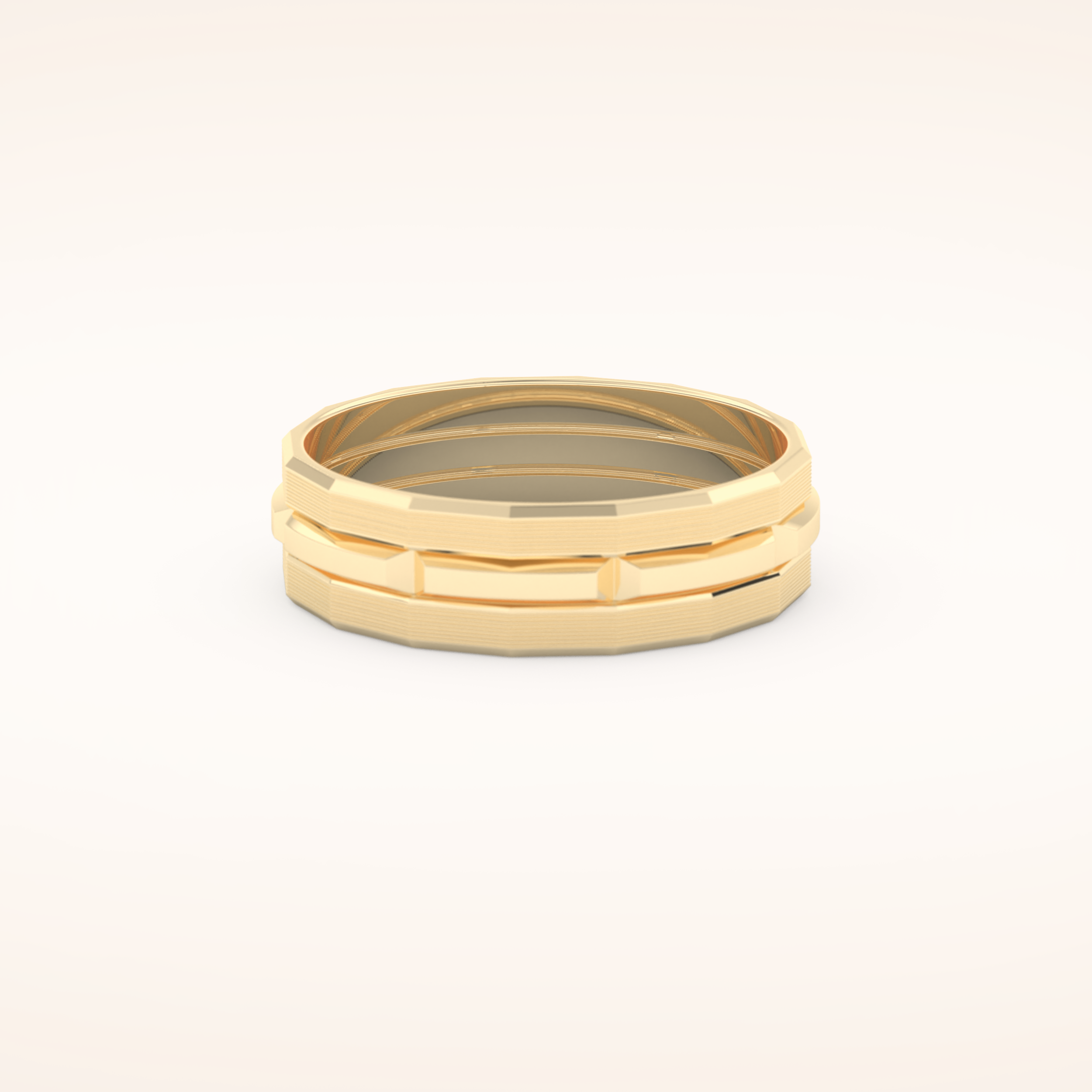 Patterned Wedding Men's Band