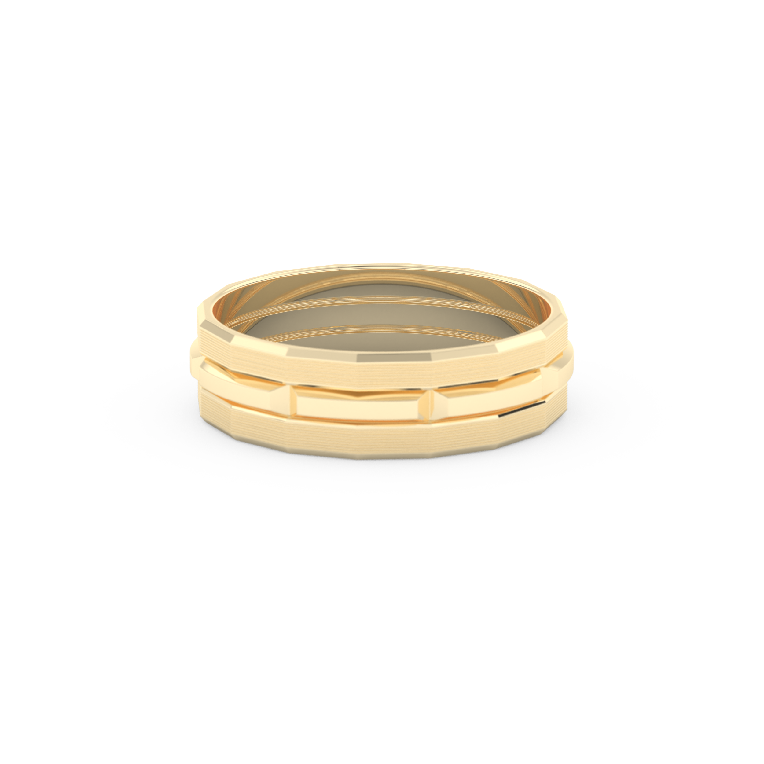 Triple Band Men's Wedding Band