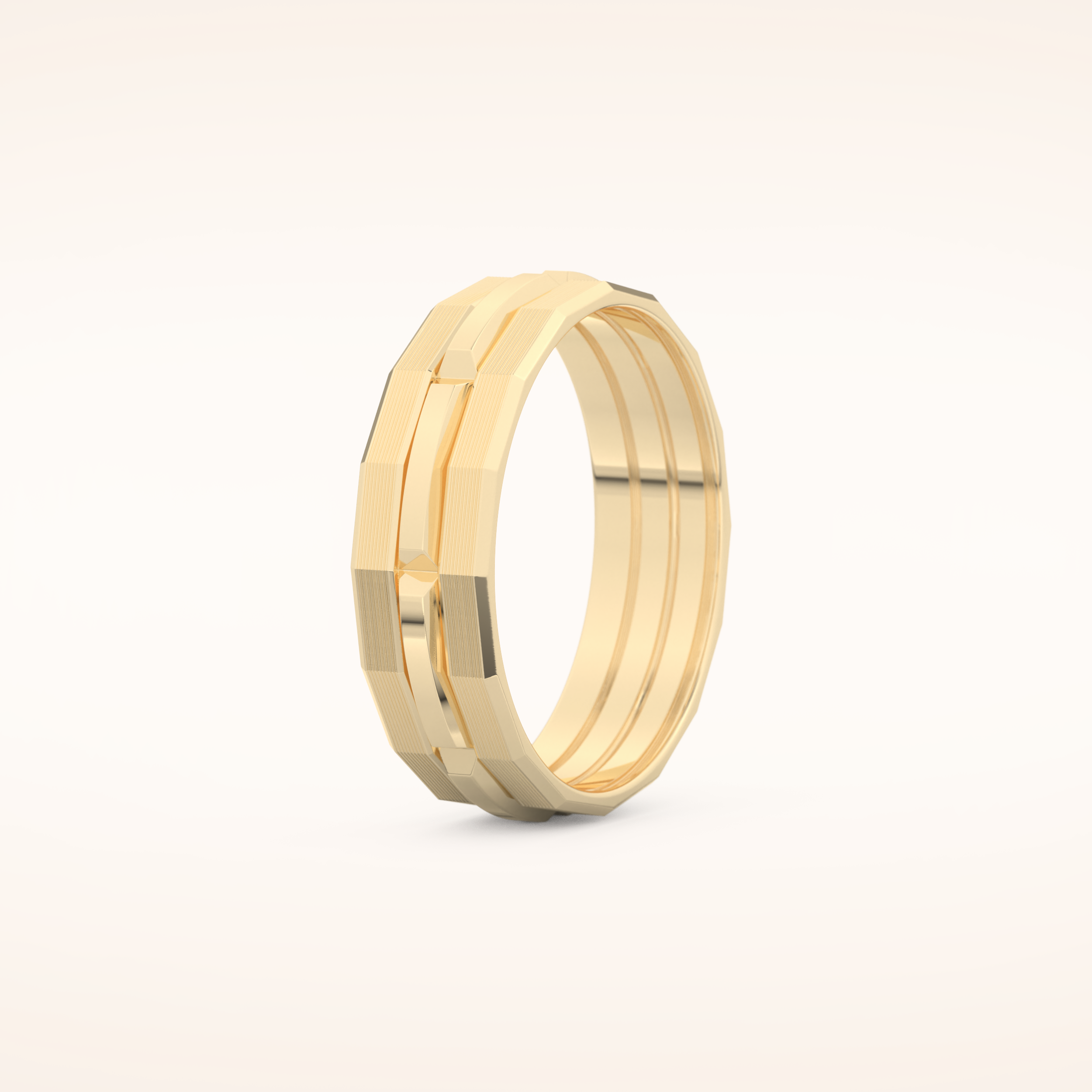 Patterned Wedding Men's Band