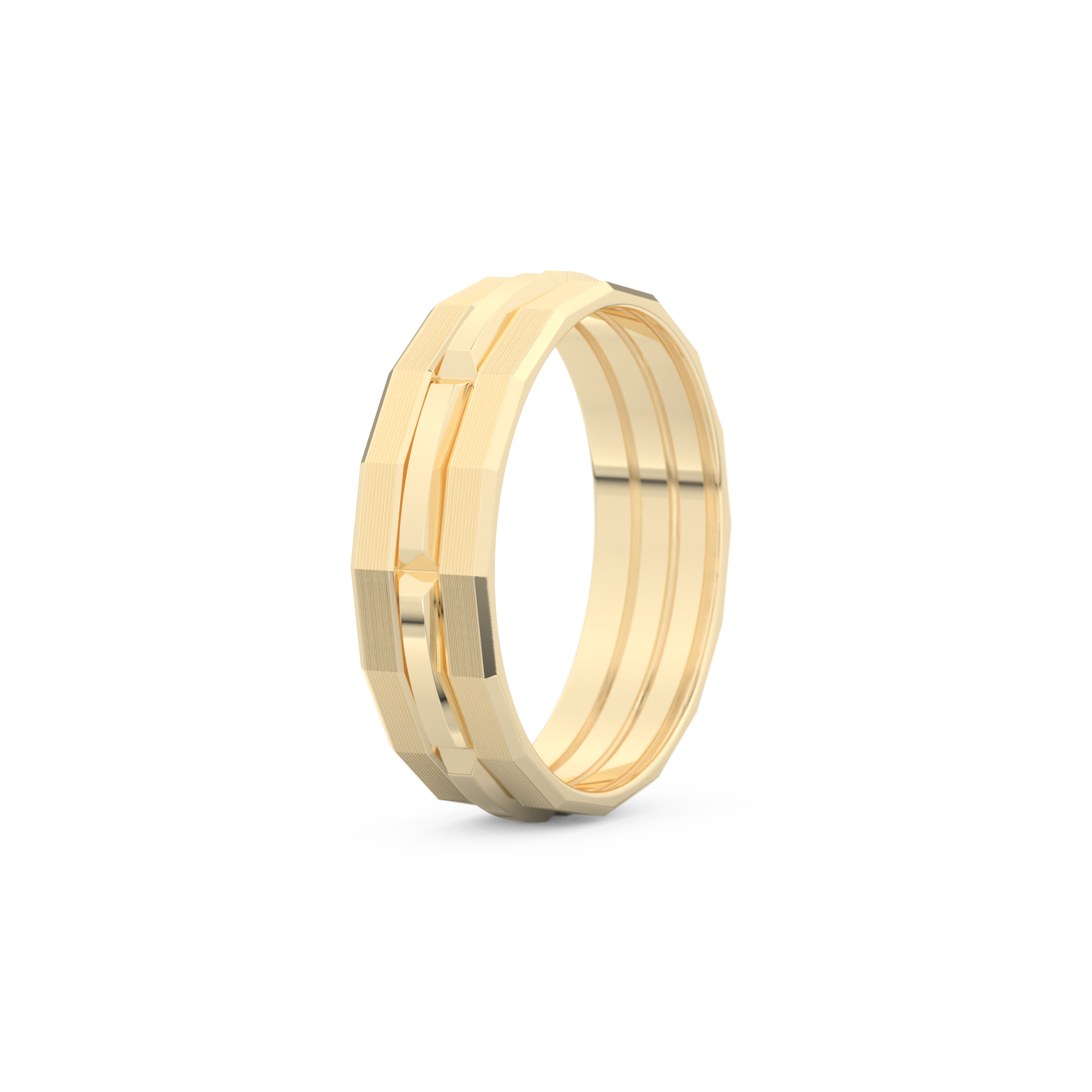 Triple Band Men's Wedding Band