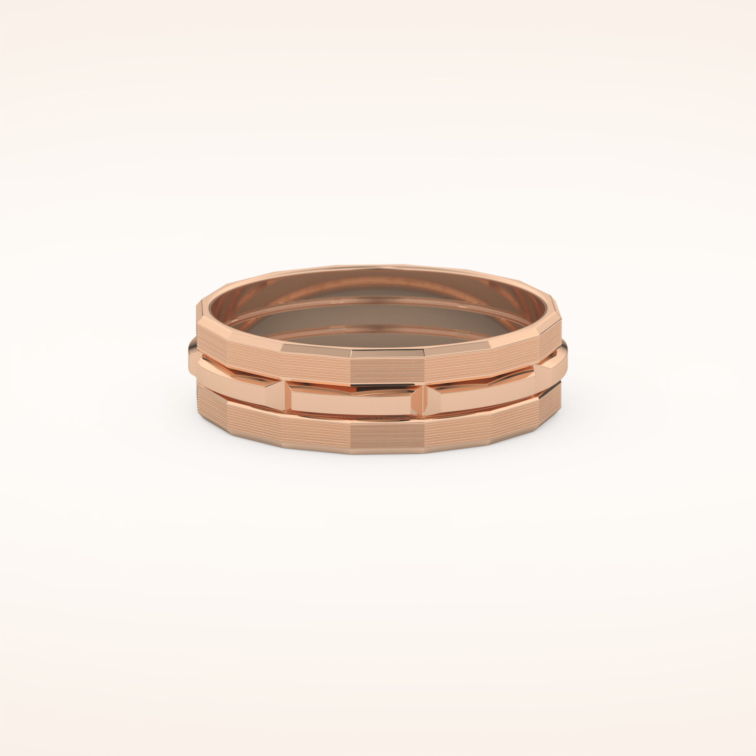 Patterned Wedding Men's Band
