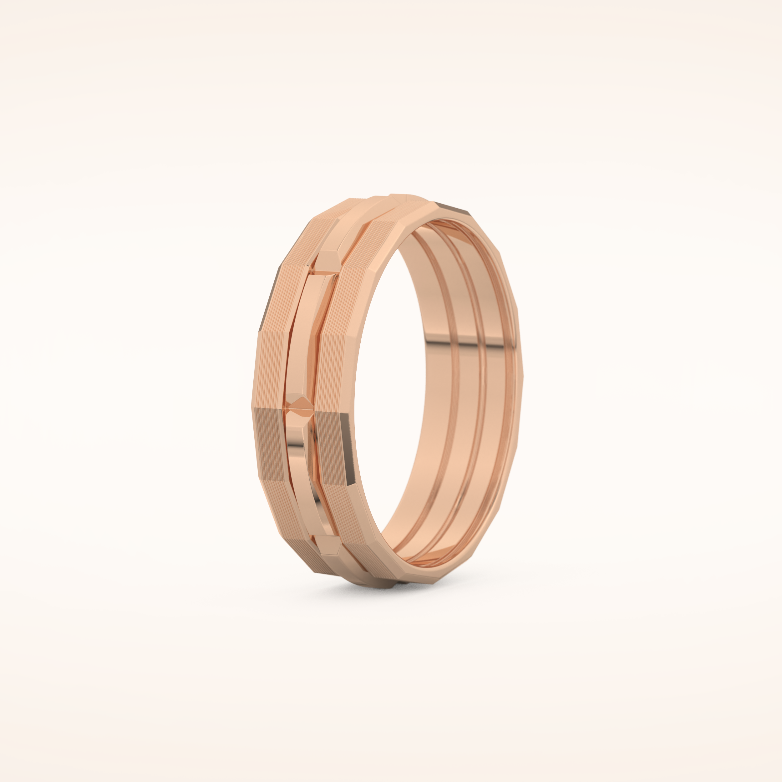 Patterned Wedding Men's Band
