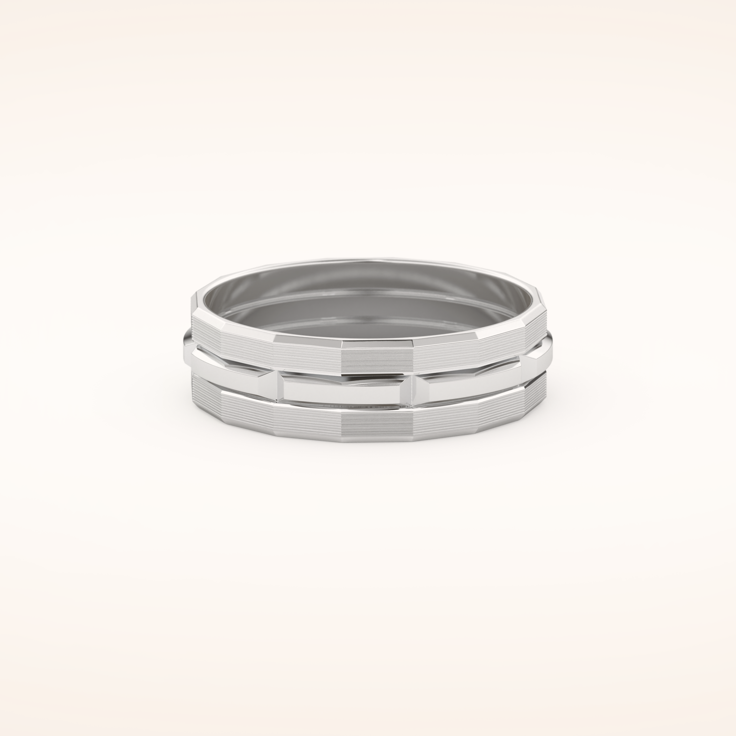 Patterned Wedding Men's Band