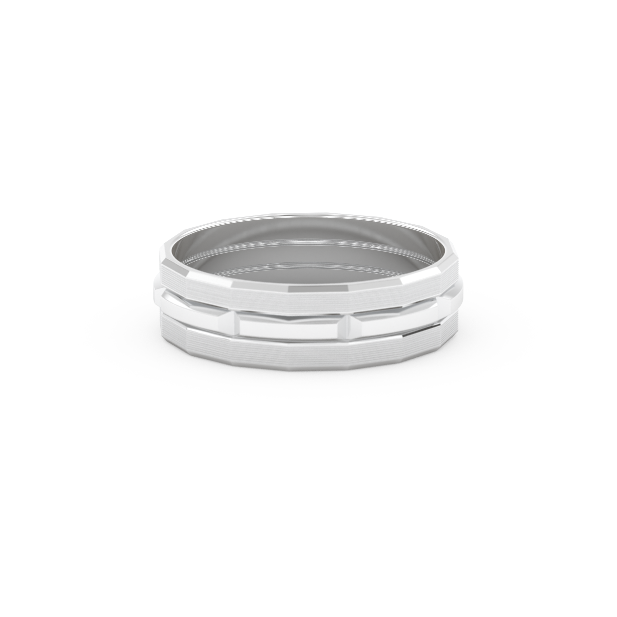 Triple Band Men's Wedding Band