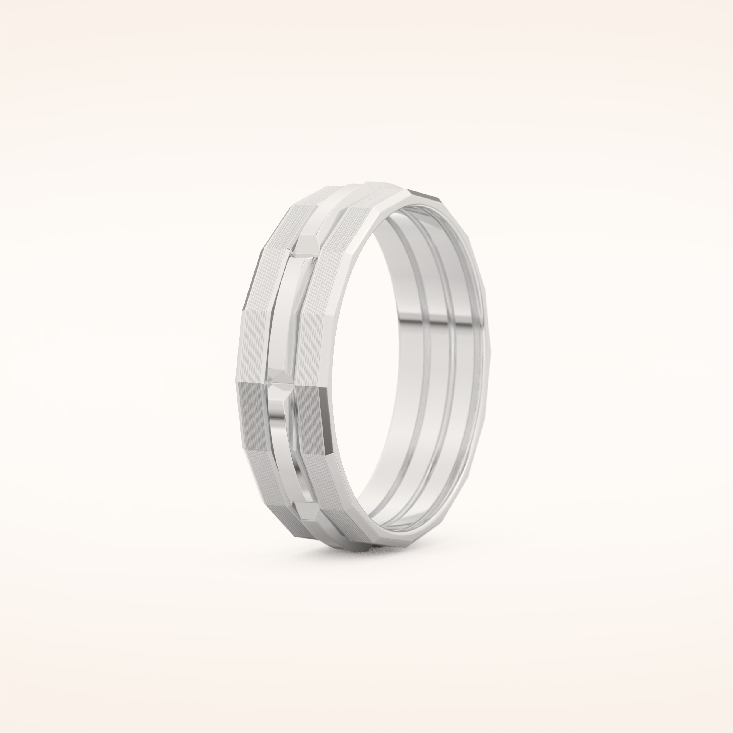 Patterned Wedding Men's Band