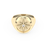 Round Solitaire Lab Grown Diamond Men's Engagement Ring