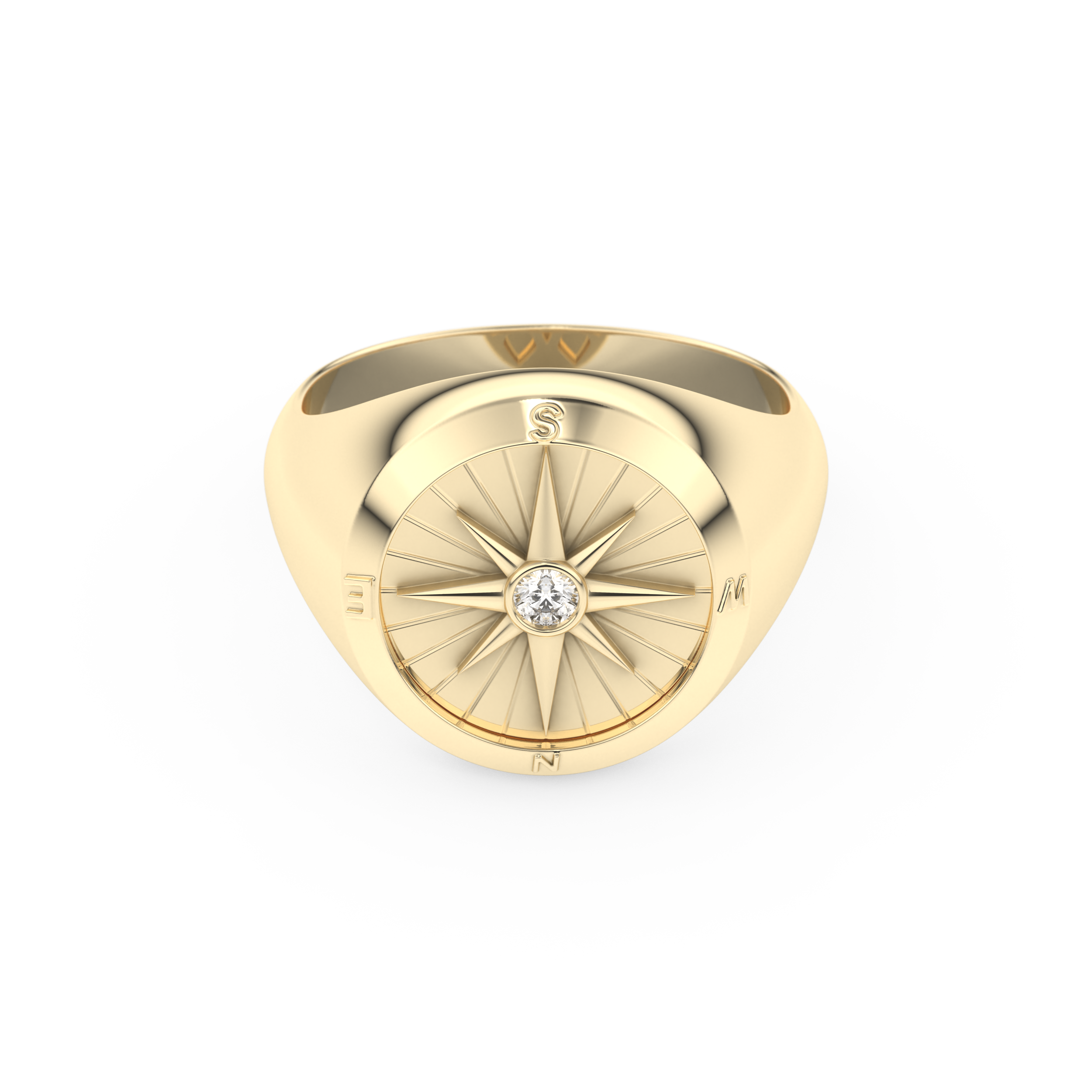 Round Solitaire Lab Grown Diamond Men's Engagement Ring