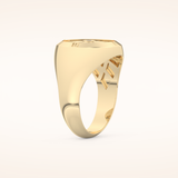 0.04 TCW Round Shaped Moissanite Compass Men's Wedding Band