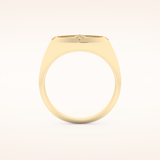 0.04 TCW Round Shaped Moissanite Compass Men's Wedding Band