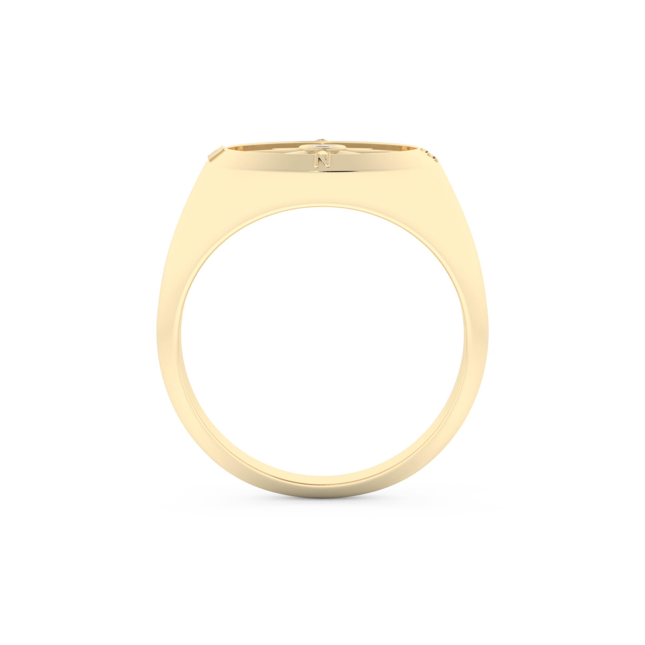 Round Solitaire Lab Grown Diamond Men's Engagement Ring