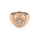 Round Solitaire Lab Grown Diamond Men's Engagement Ring