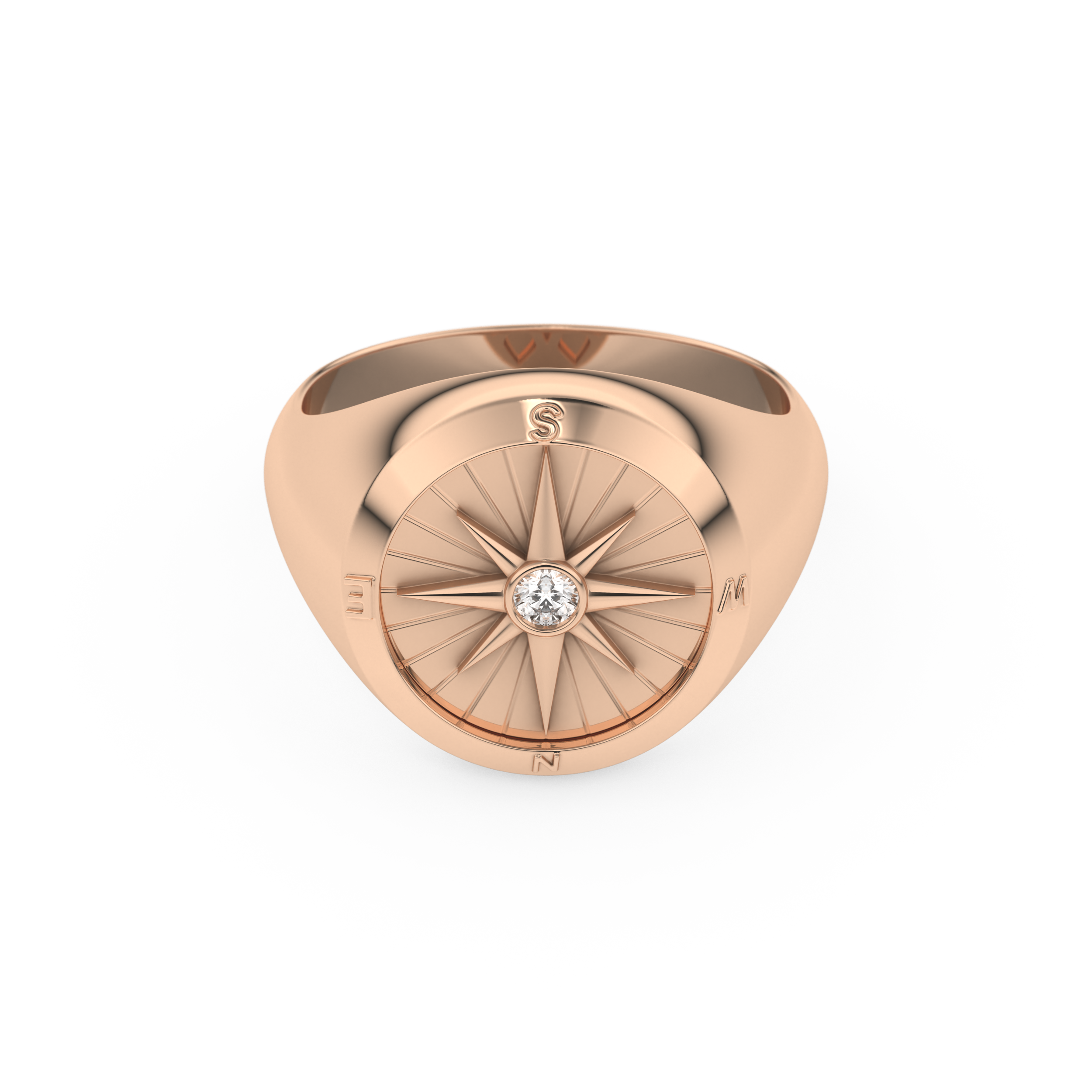 Round Solitaire Lab Grown Diamond Men's Engagement Ring