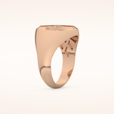 0.04 TCW Round Shaped Moissanite Compass Men's Wedding Band