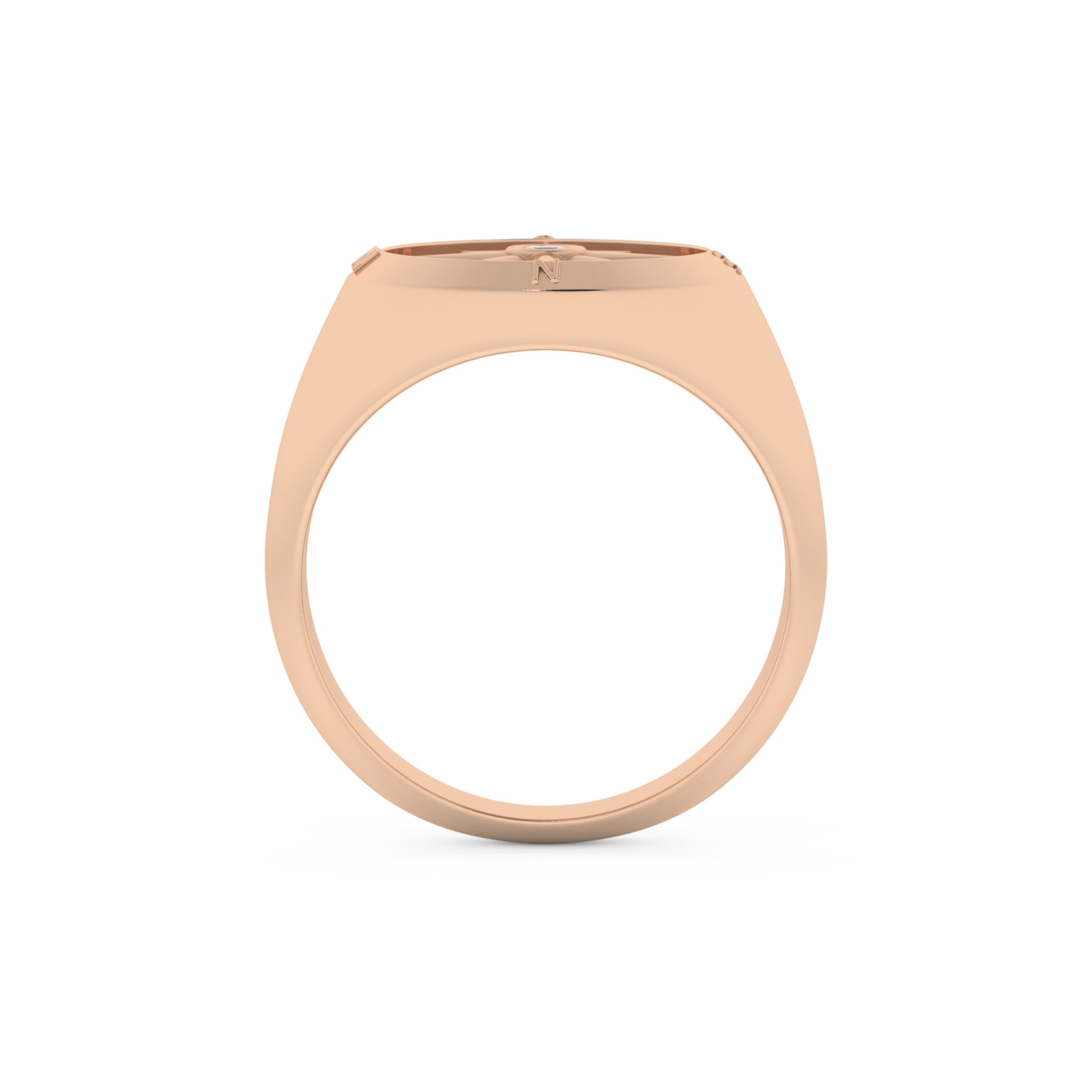 Round Solitaire Lab Grown Diamond Men's Engagement Ring