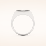 0.04 TCW Round Shaped Moissanite Compass Men's Wedding Band