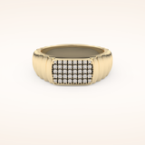 0.191 TCW Round Shaped Moissanite Multi Stone Men's Wedding Band