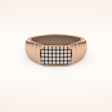 0.191 TCW Round Shaped Moissanite Multi Stone Men's Wedding Band