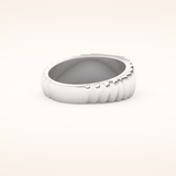 0.191 TCW Round Shaped Moissanite Multi Stone Men's Wedding Band