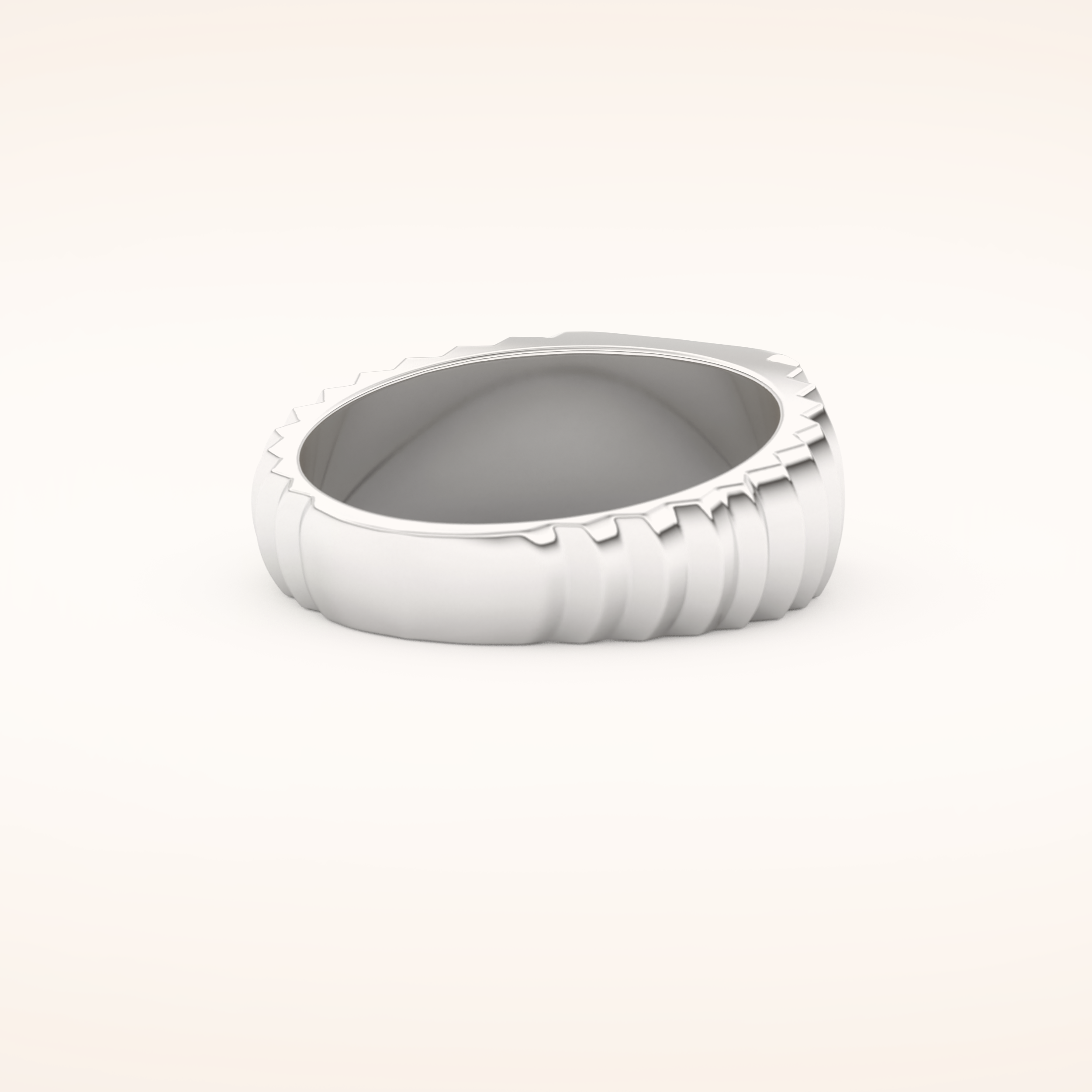 0.191 TCW Round Shaped Moissanite Multi Stone Men's Wedding Band